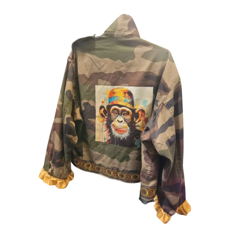 La Fée Bidule Monkey veste militaire camouflage