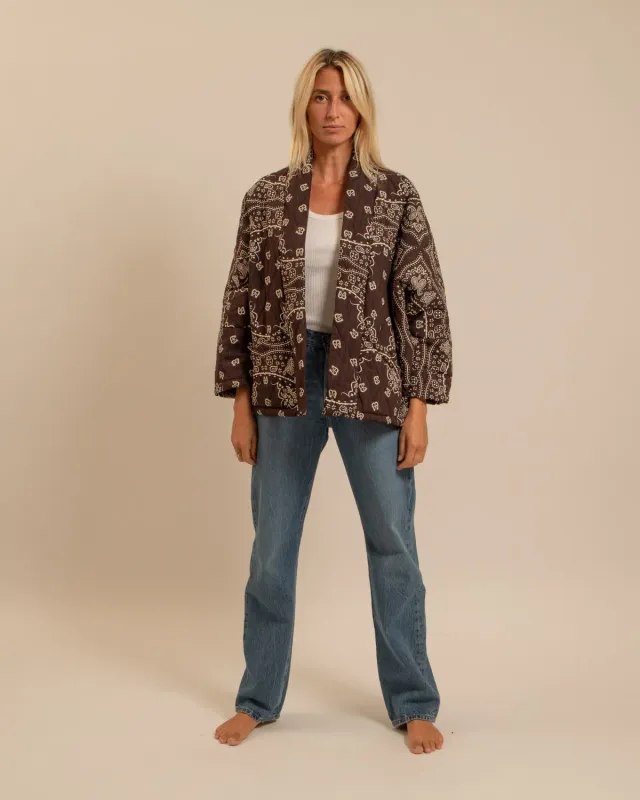 AOKYANOS Chicago Bandanas Chocolat kimono matelassé