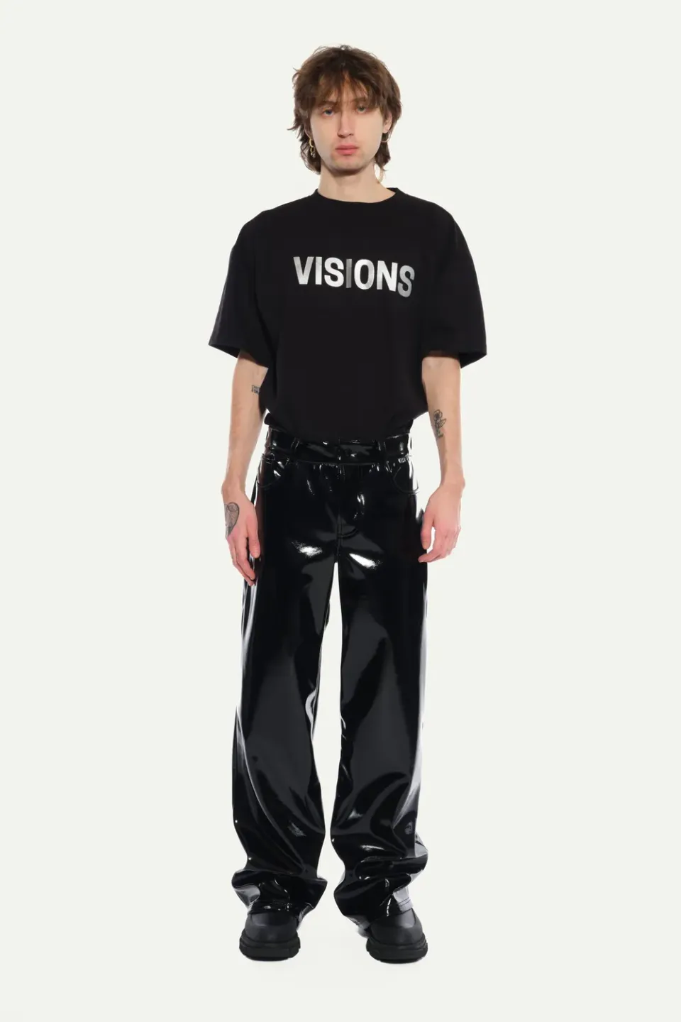 JEANNE FRIOT Vinyl Pants pantalon vinyle noir taille M