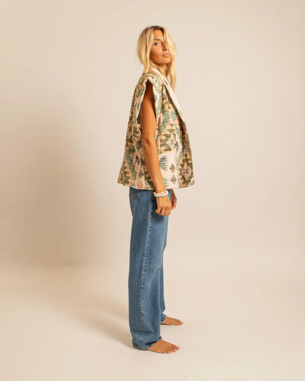 AOKYANOS Brooklyn Cipola Kaki gilet matelassé