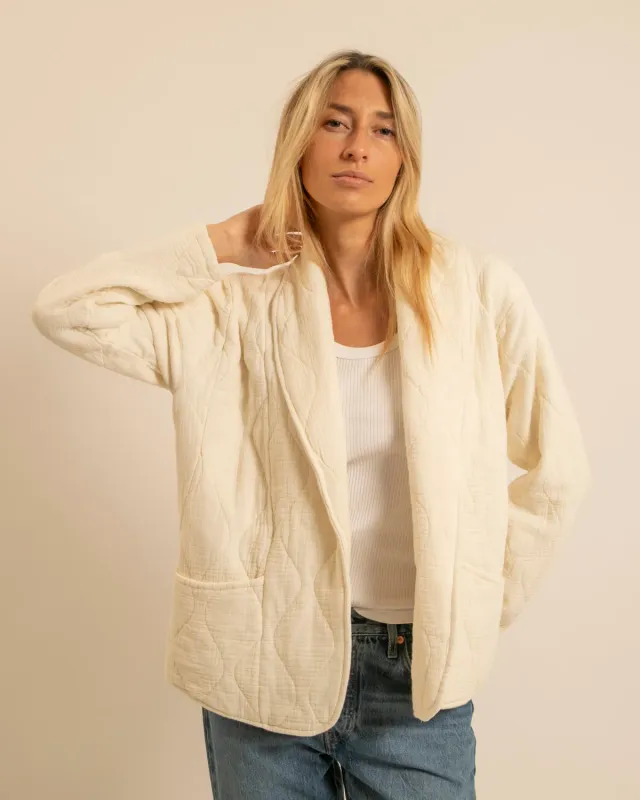 AOKYANOS Cuba Crème kimono coton matelassé