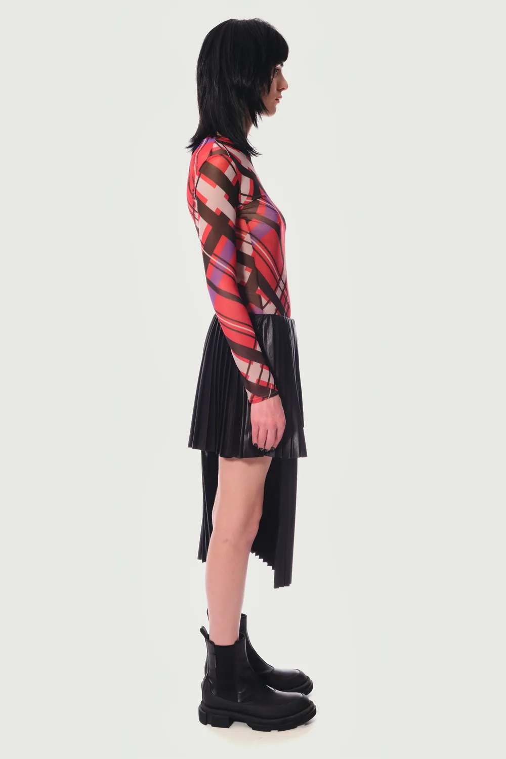 JEANNE FRIOT Celine Skirt jupe plissée noire