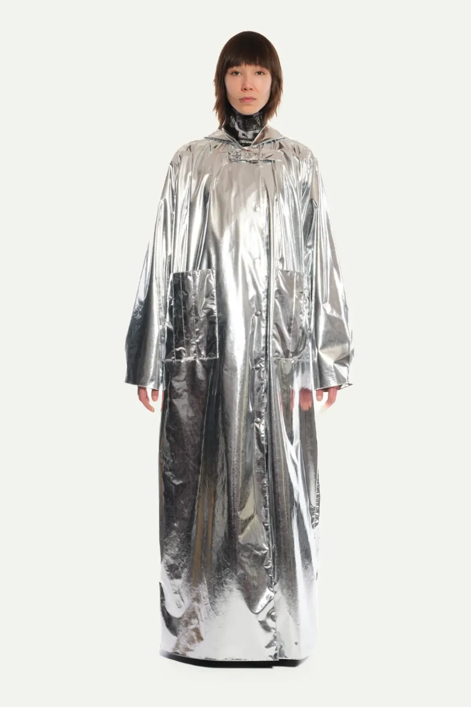 JEANNE FRIOT Silver Windbreaker coupe-vent argent