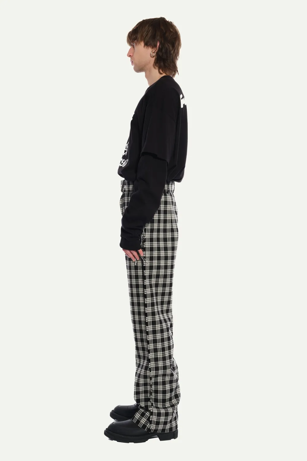Jeanne Friot Tartan Suit Pantalon tailleur tartan noir blanc