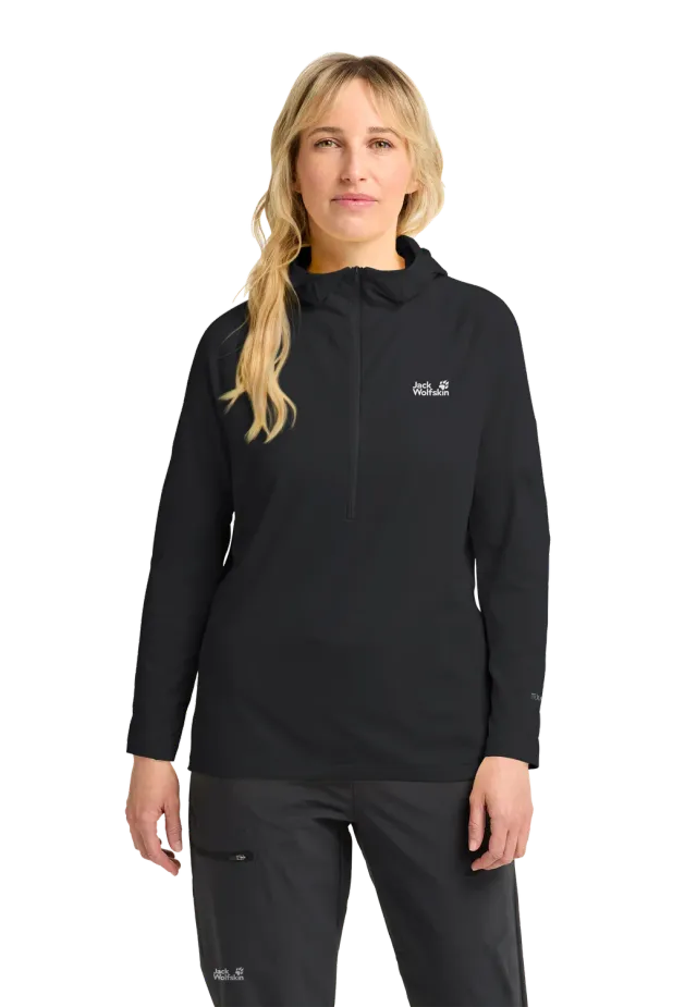 Jack Wolfskin Prelight Trail Hooded W sweat femme zippé