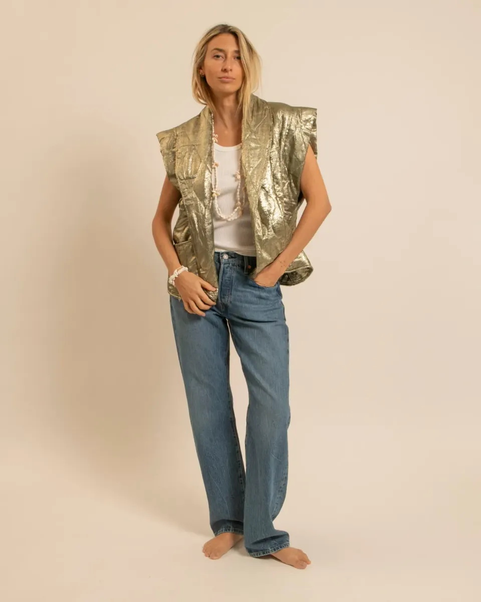 AOKYANOS Brooklyn irisé kaki gilet sans manches
