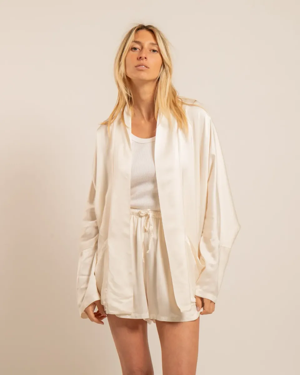 AOKYANOS Chicago crème kimono viscose taille unique