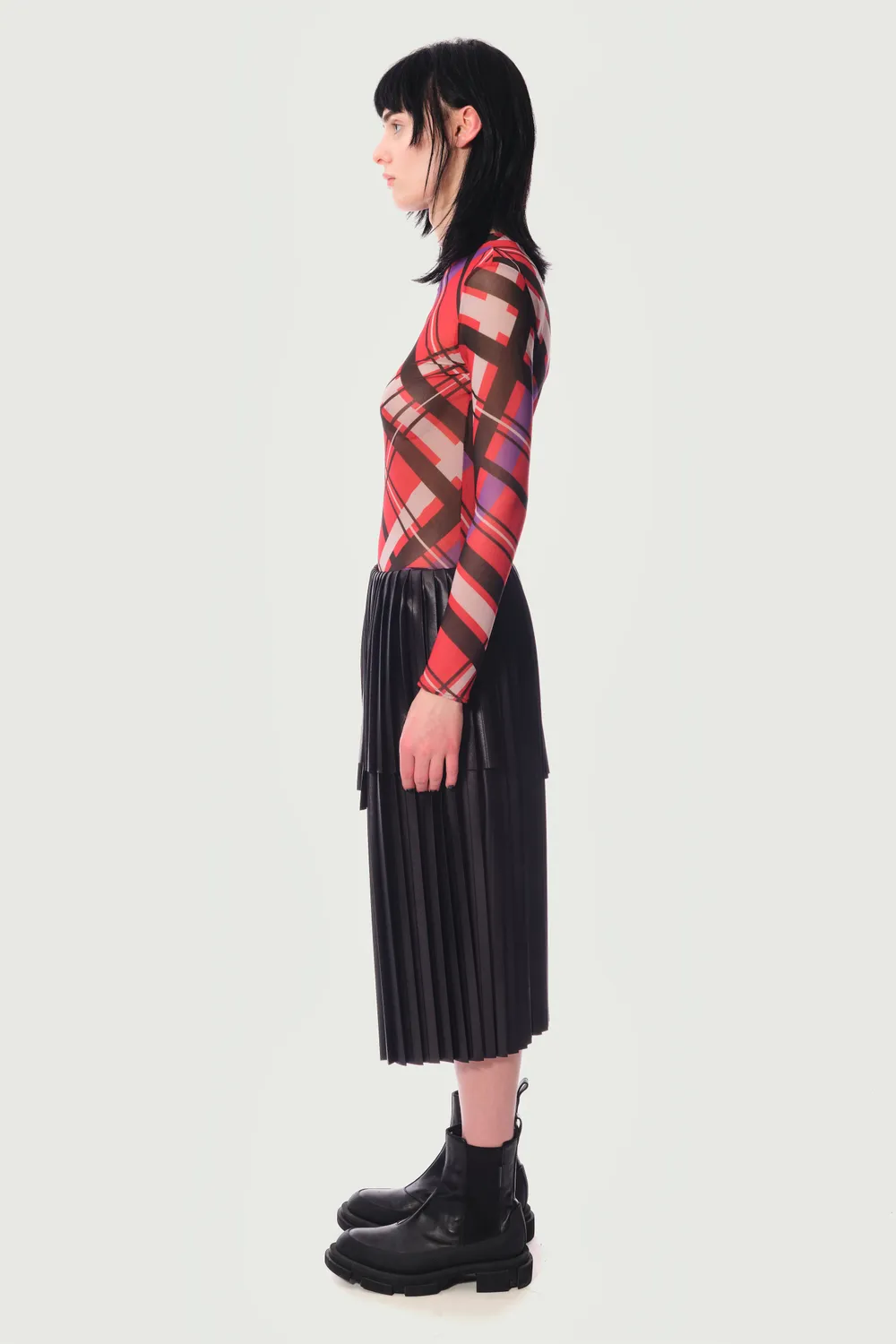 JEANNE FRIOT Celine Skirt jupe plissée noire