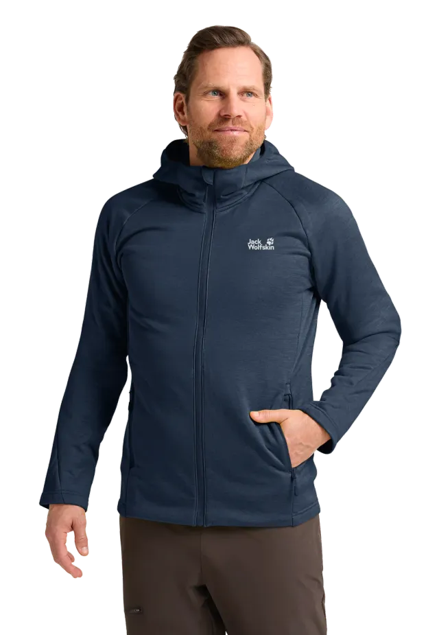 Jack Wolfskin Peak District Hooded FZ M Polaire homme