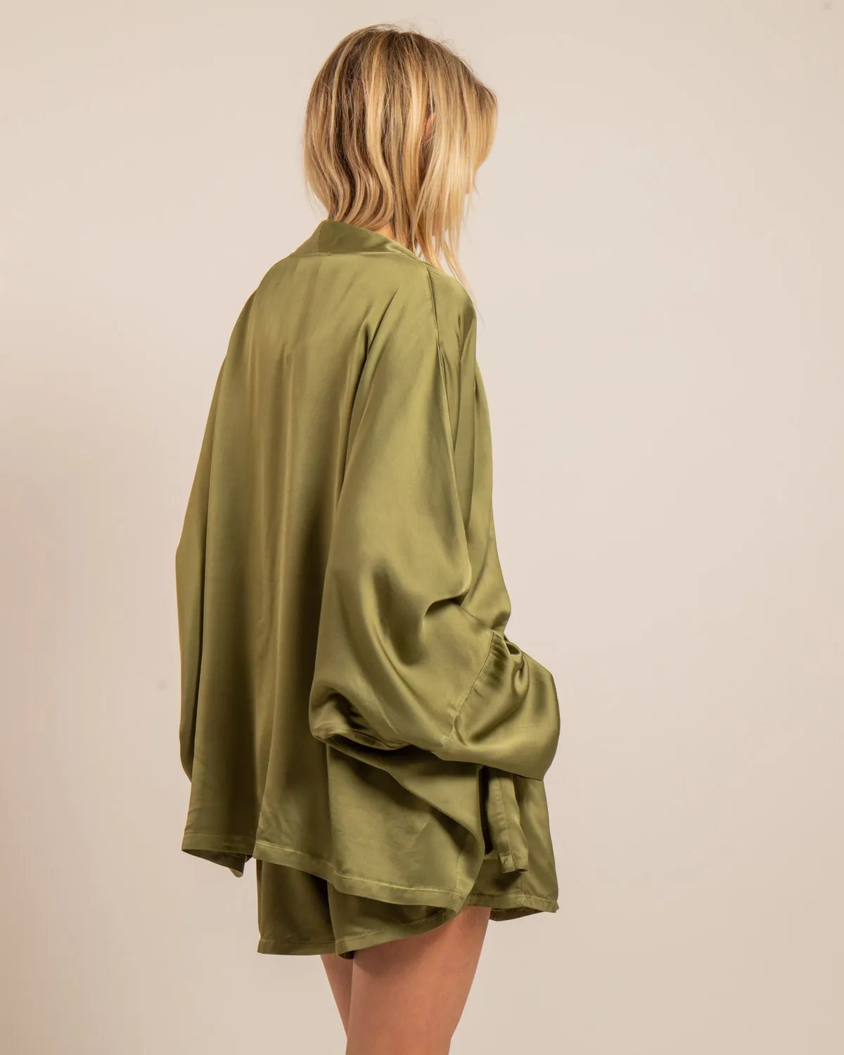 AOKYANOS Chicago Kaki Light veste kimono kaki viscose