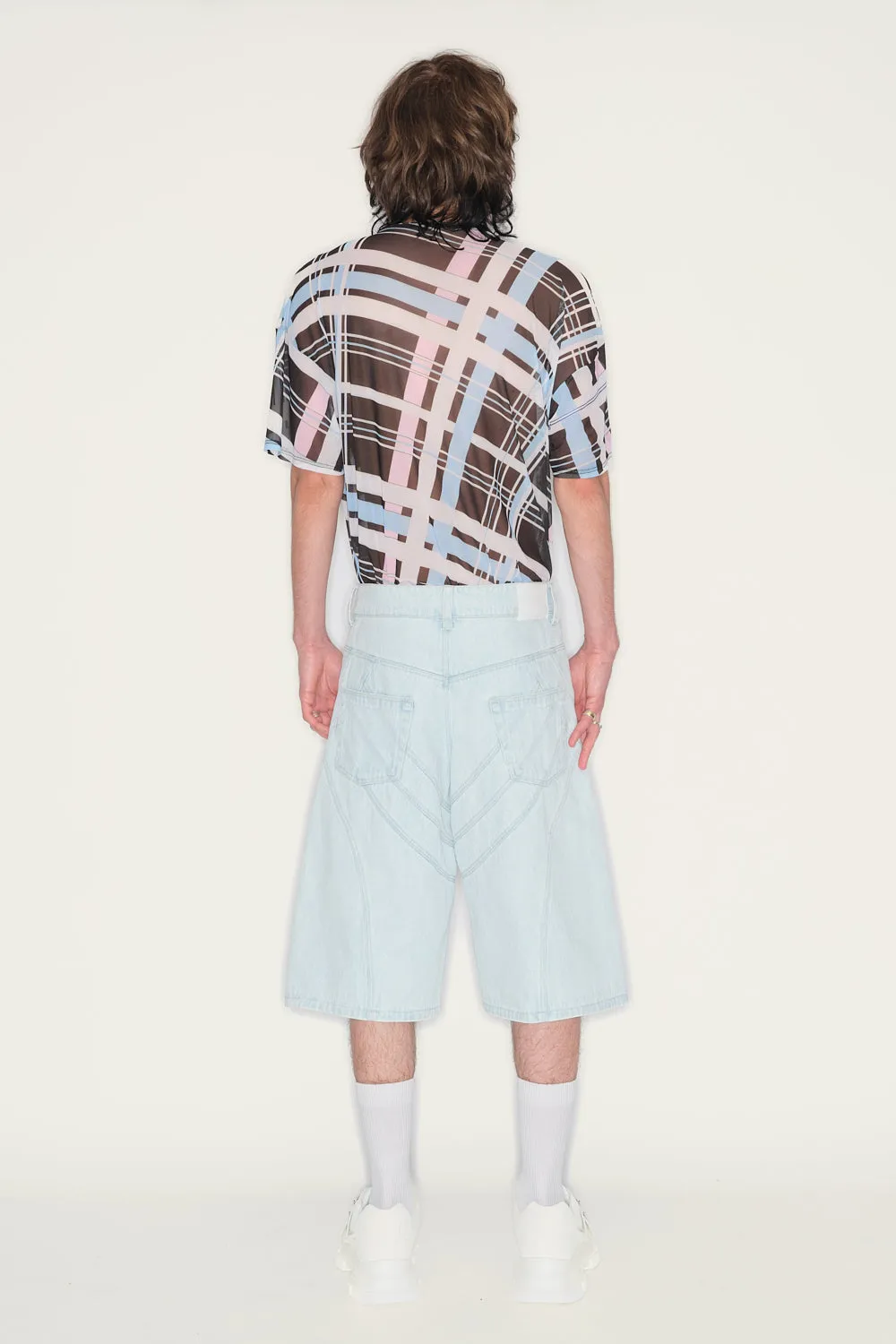 JEANNE FRIOT Armour Bermuda short jean upcyclé bleu