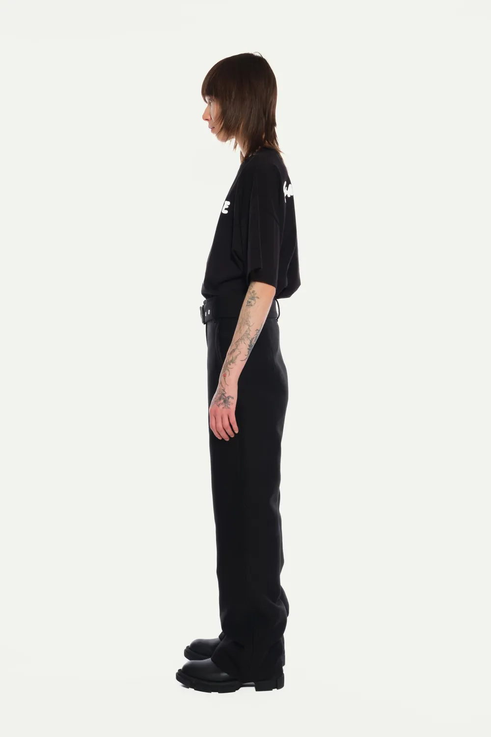 Jeanne Friot Belt Suit pantalon tailleur noir