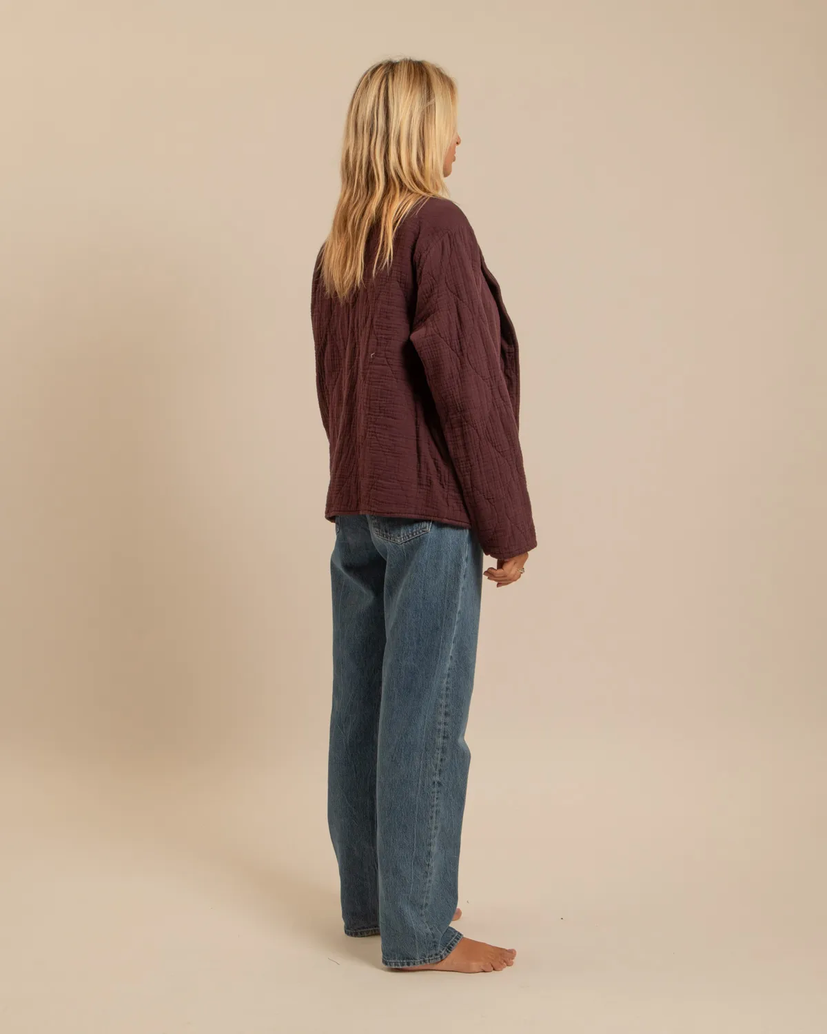 AOKYANOS Cuba Bordeaux kimono coton matelassé taille S-L