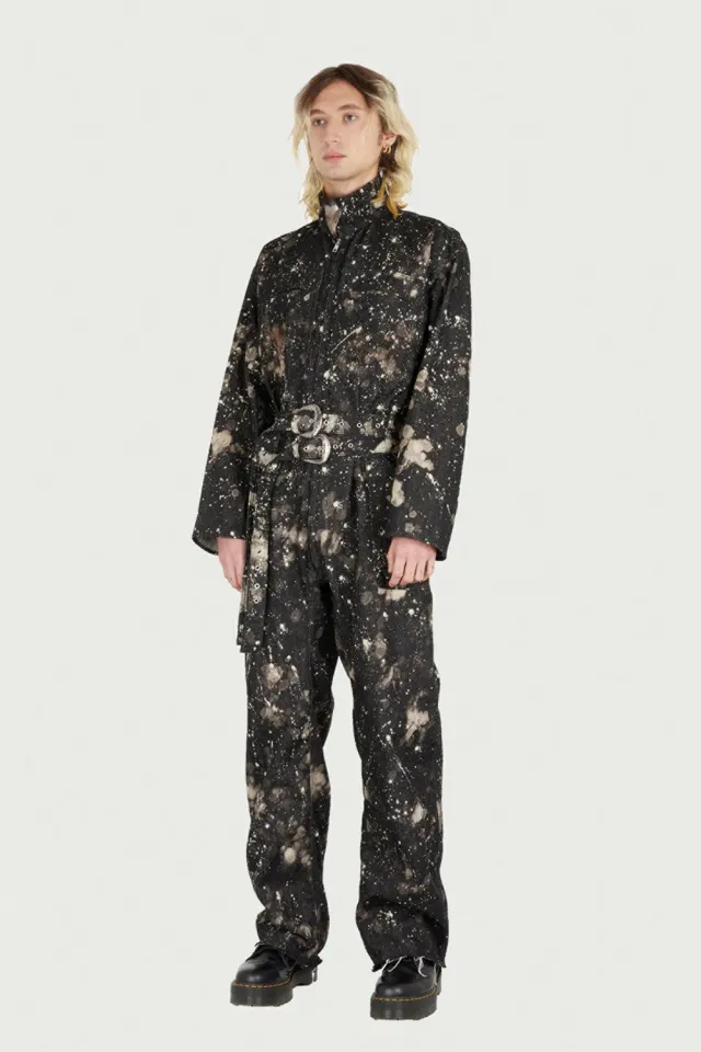 Jeanne Friot Delphine combinaison jean délavé ceinture