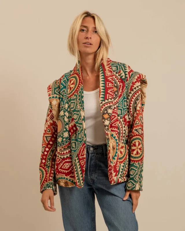 AOKYANOS San Francisco Nazcas Rouge kimono matelassé