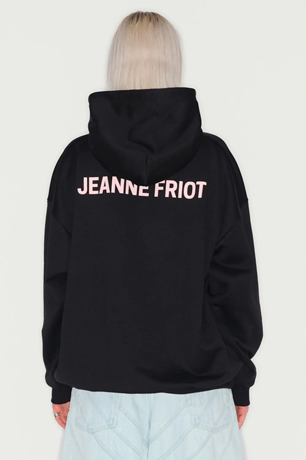 JEANNE FRIOT Peace Hoodie sweat noir peace