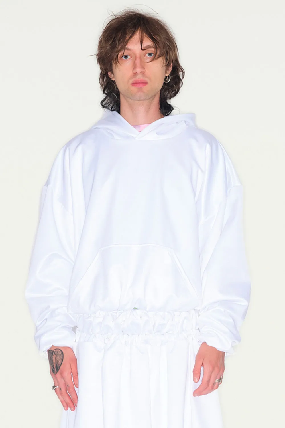 Jeanne Friot Shiny Hoodie sweat noir brillant