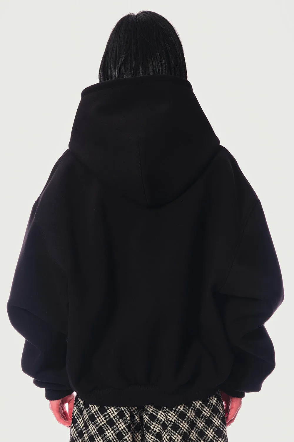 Jeanne Friot Revolution Crepe Hoodie sweat noir rouge
