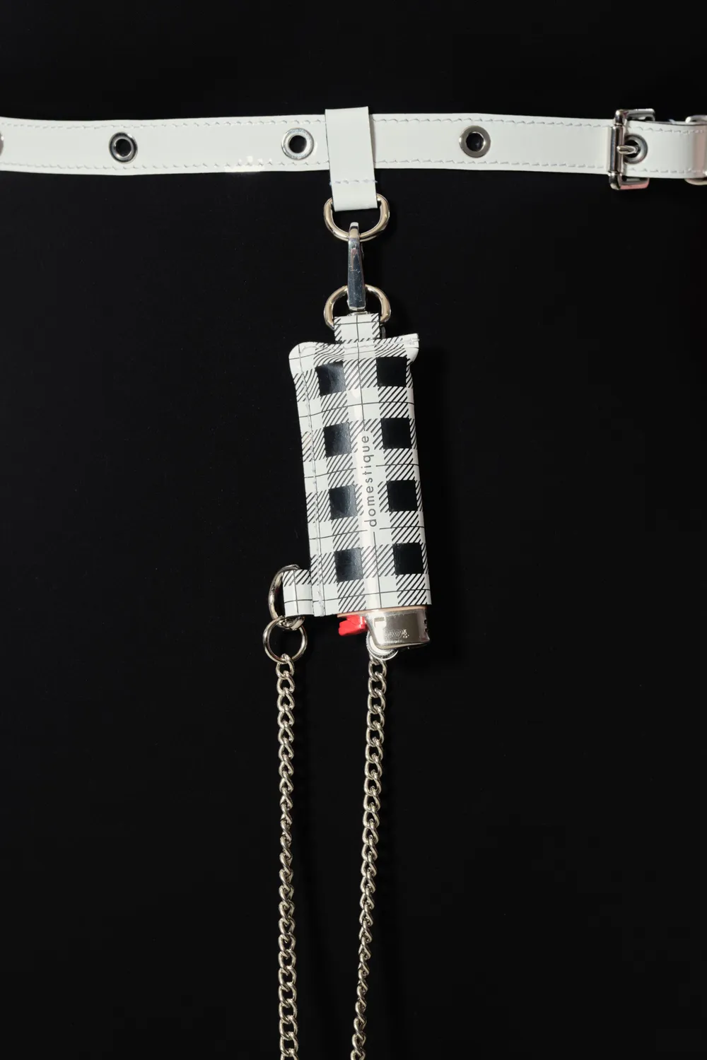 JEANNE FRIOT Lighter Holder Tartan étui briquet cuir