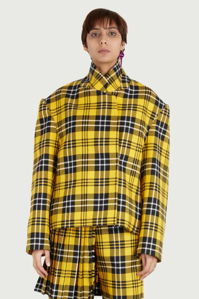 JEANNE FRIOT Clueless Jacket veste tartan laine upcyclée