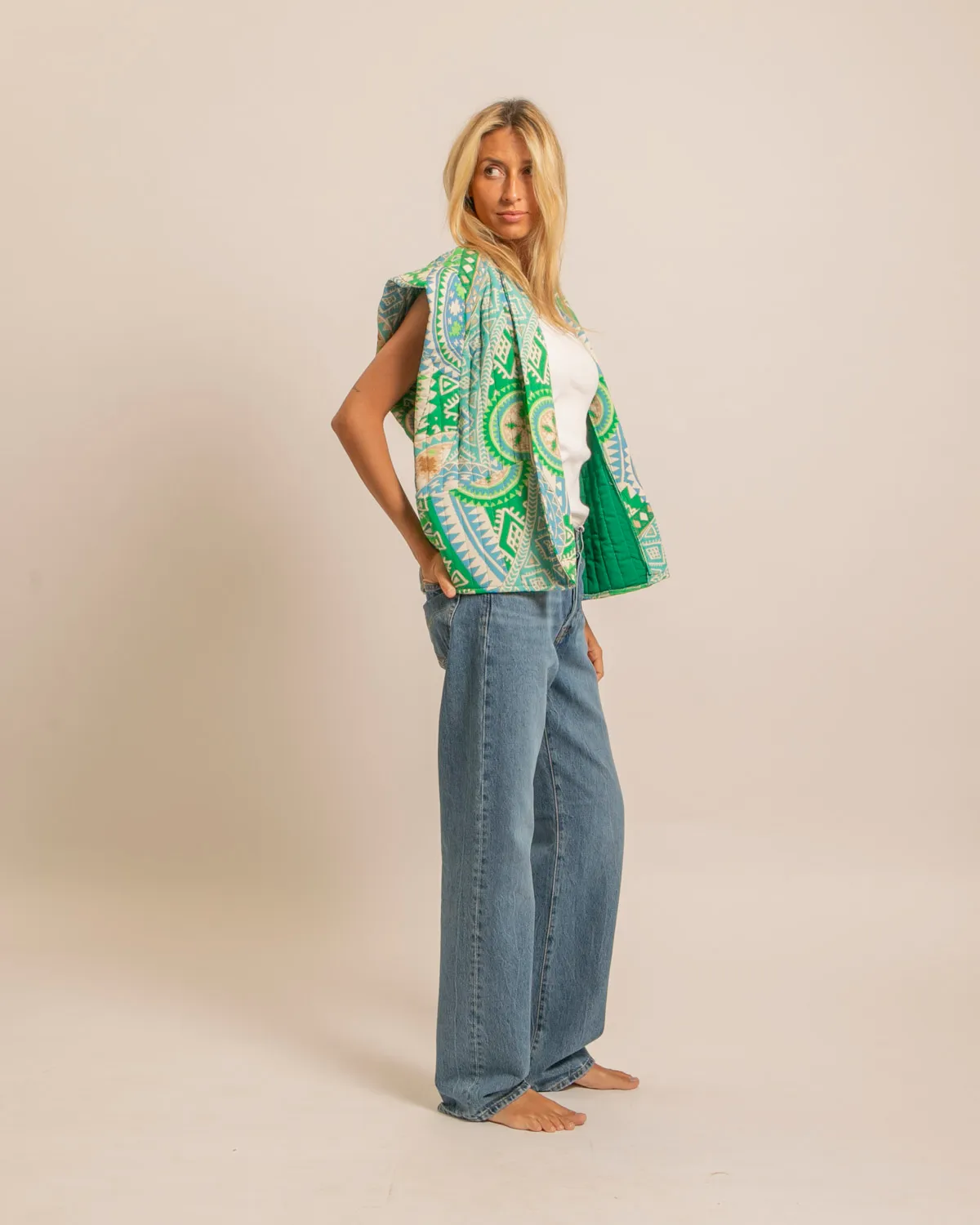 AOKYANOS Brooklyn gilet Nazcas Vert viscose
