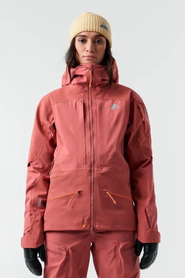 Orage MTN-X Boulder 3L veste ski femme sockeye respirante