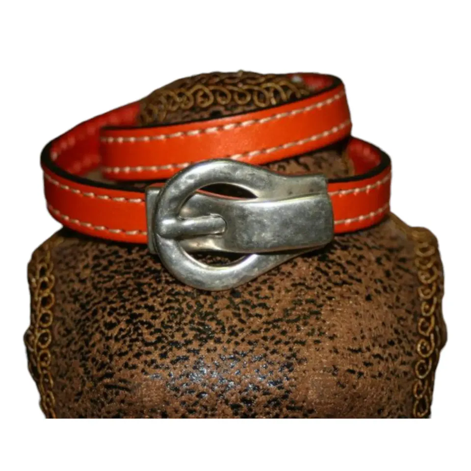 La Fée Bidule Bracelet Cuir Rouge bracelet bois bateau