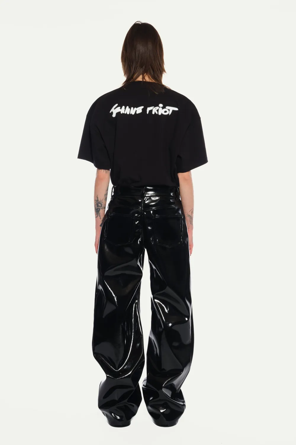 JEANNE FRIOT Vinyl Pants pantalon vinyle noir taille M