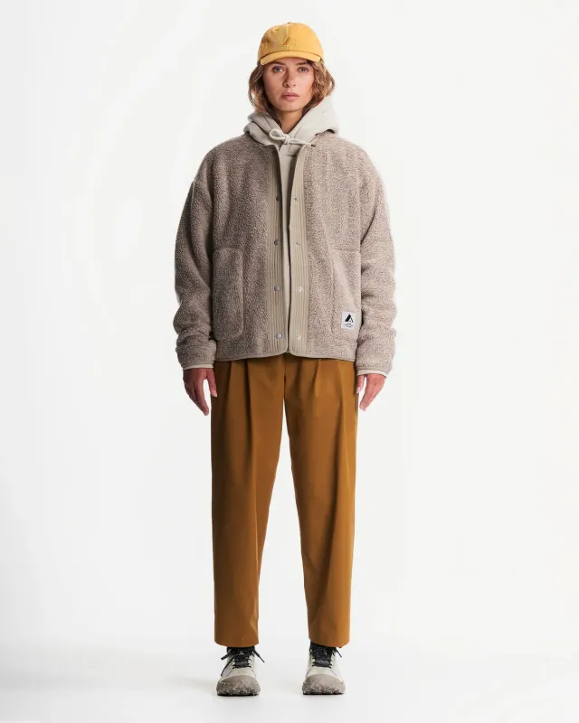Orage Grizzly Pile cardigan polaire femme Umber