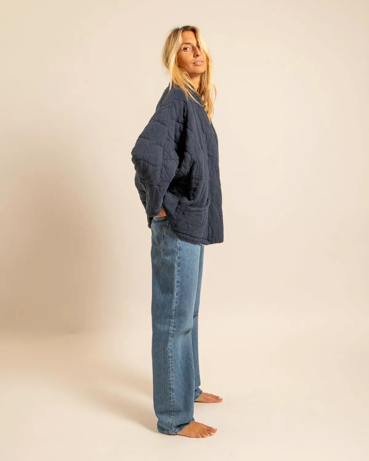 AOKYANOS Chicago Nuit veste kimono coton taille unique