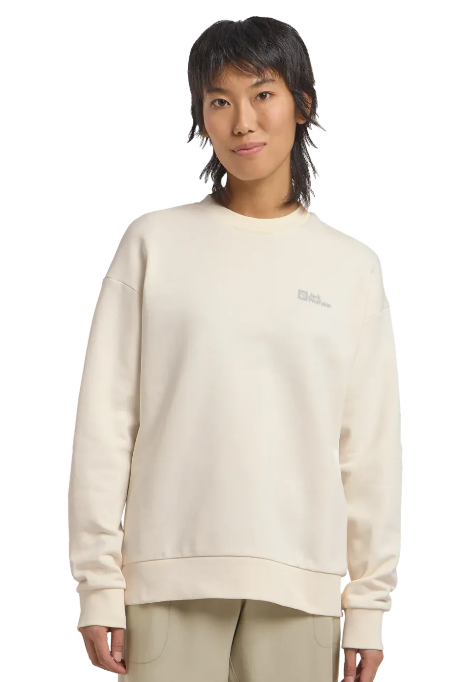 Jack Wolfskin Essential Crewneck W sweat femme coton