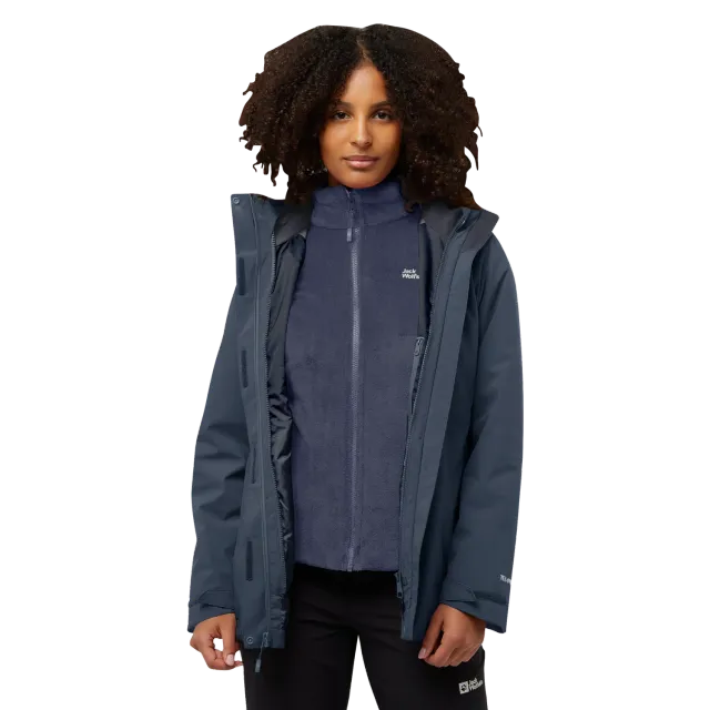 Jack Wolfskin Rotwand 3in1 veste femme polaire amovible