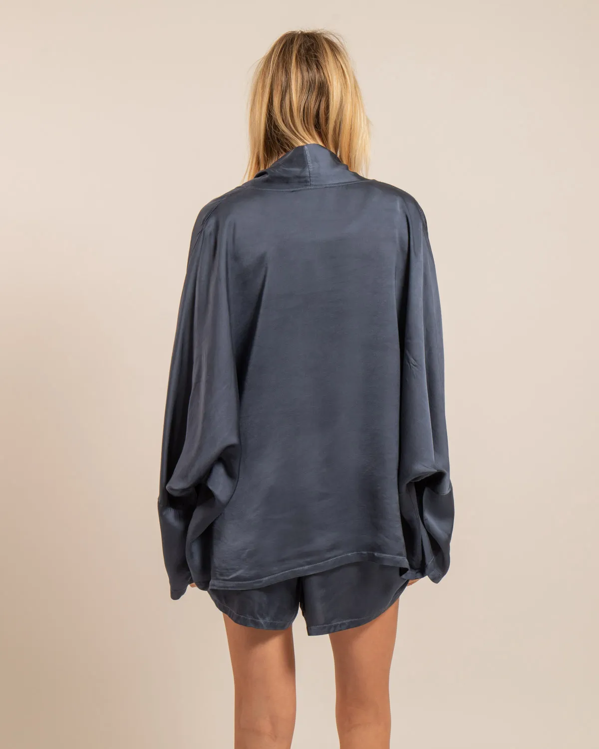 AOKYANOS Chicago Nuit Light veste kimono satinée nuit taille unique