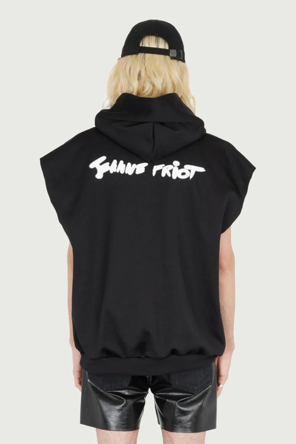 Jeanne Friot No Racism hoodie sans manches noir