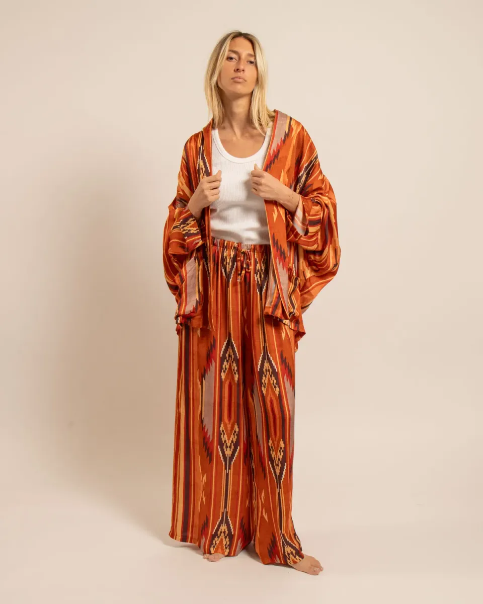 AOKYANOS Chicago Koda Terra Light veste kimono imprimé