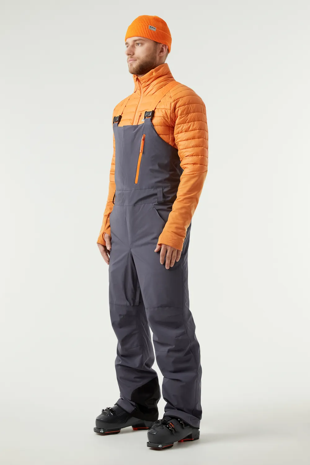 Orage Leeds salopette ski bleu acier isolée