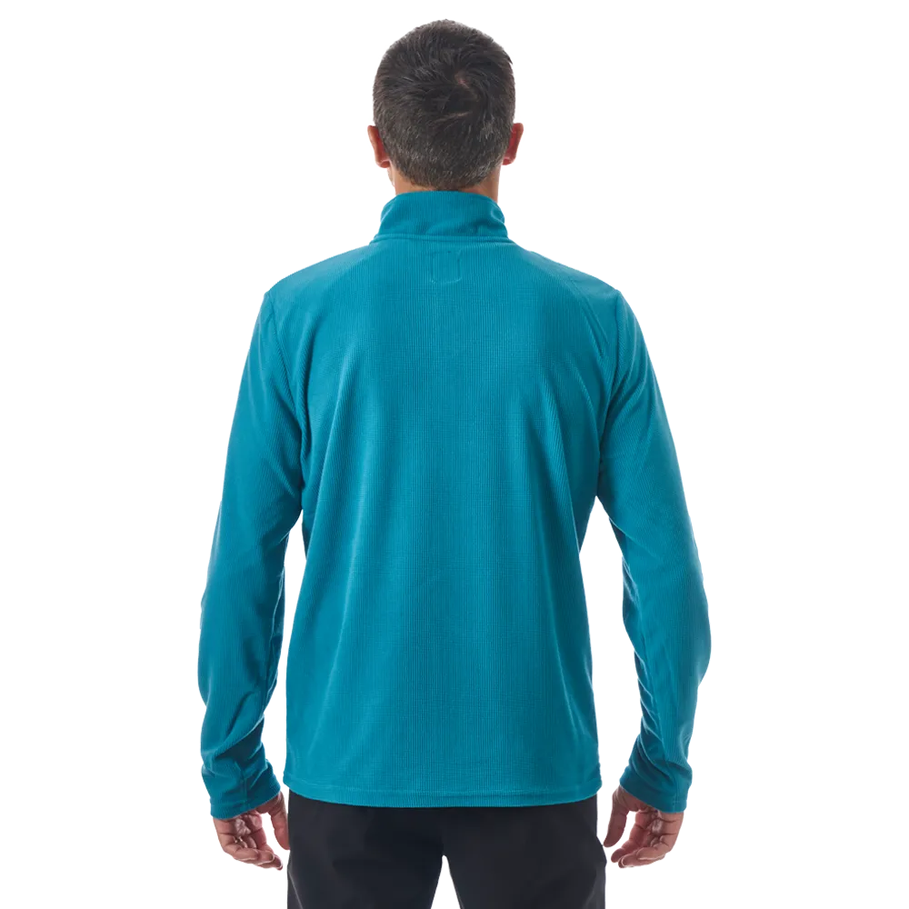 Lhotse Jawad polaire demi-zip pagoda blue grid