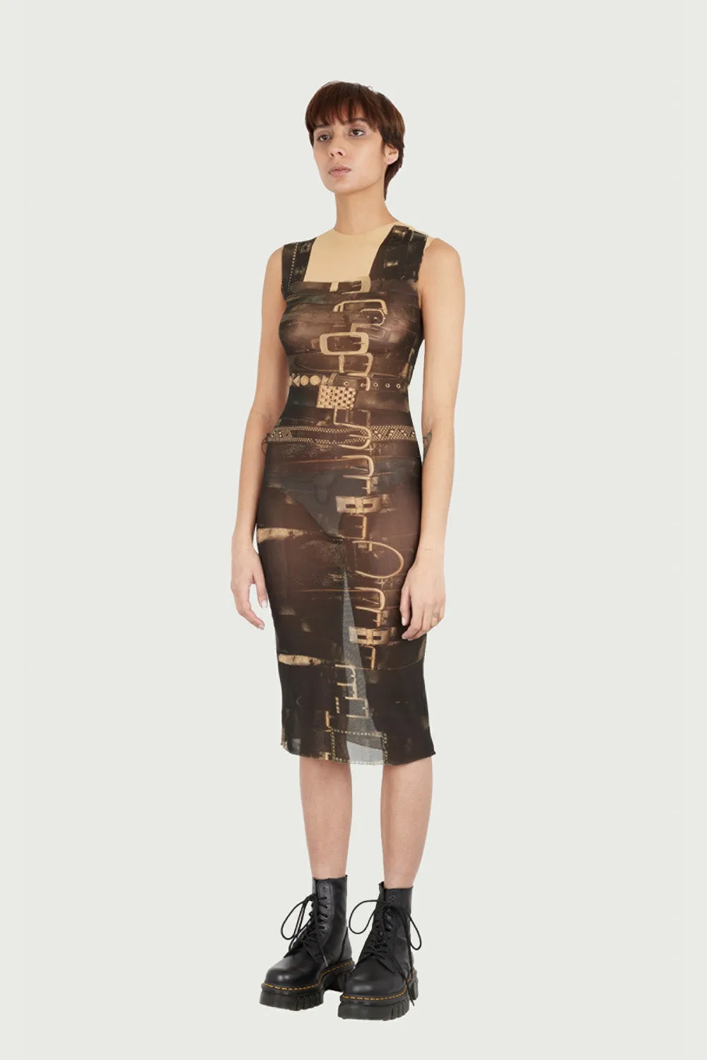 Jeanne Friot Belt robe imprimée ceinture S viscose