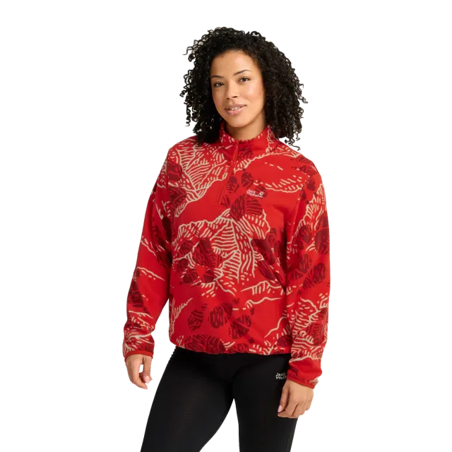Jack Wolfskin Paw Era 100 Print HZ W polaire femme demi-zip