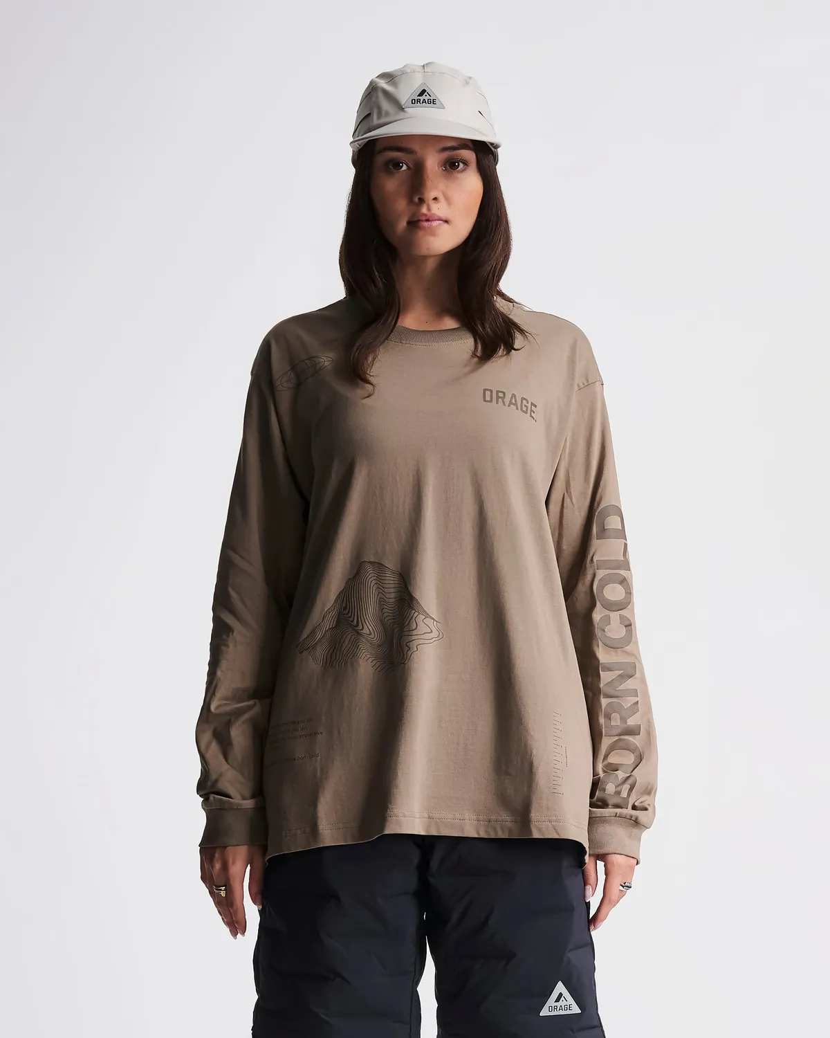 Orage Alpine Ascent t-shirt manche longue coton bio argile