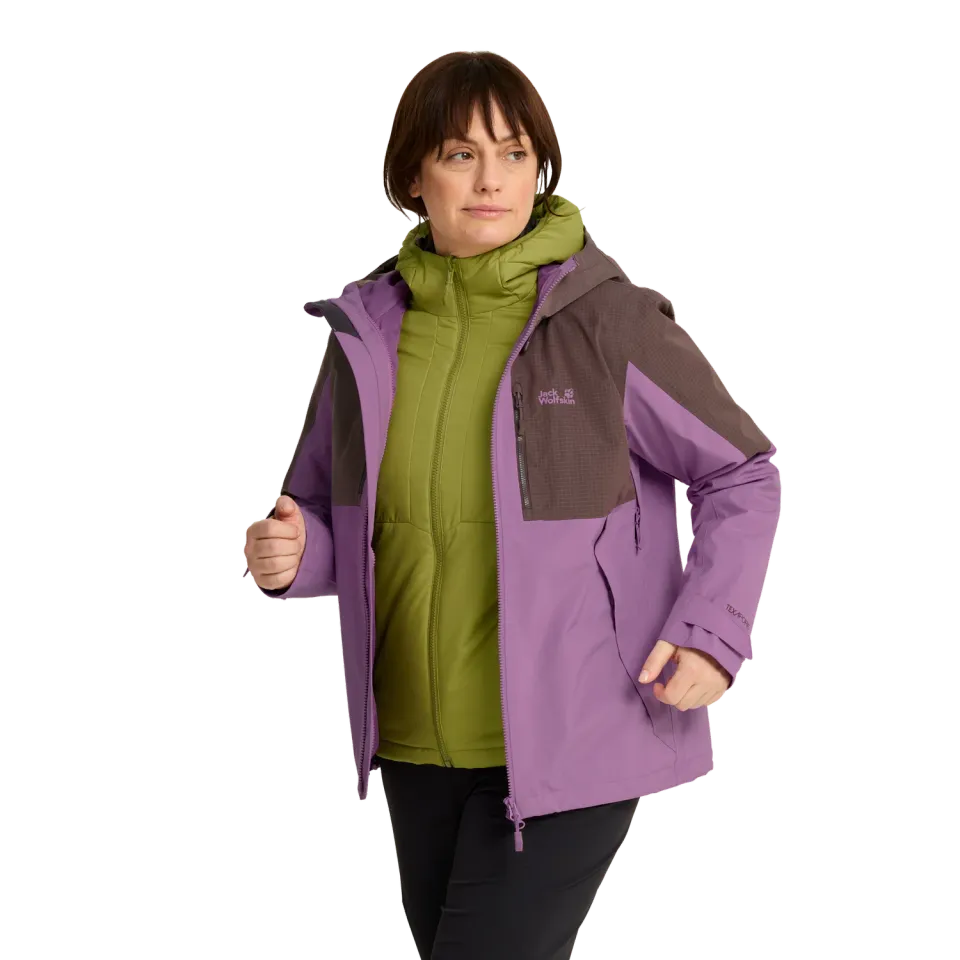 JACK WOLFSKIN HIKEMINDED 3IN1 JKT W veste 3-en-1 imperméable