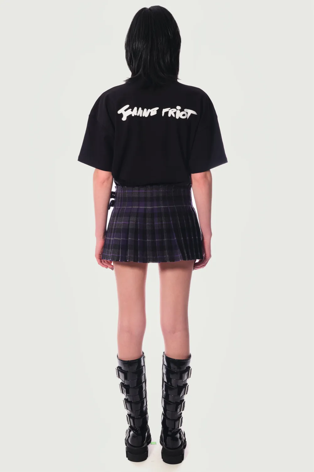 Jeanne Friot Mini Purple Kilt tartan violet