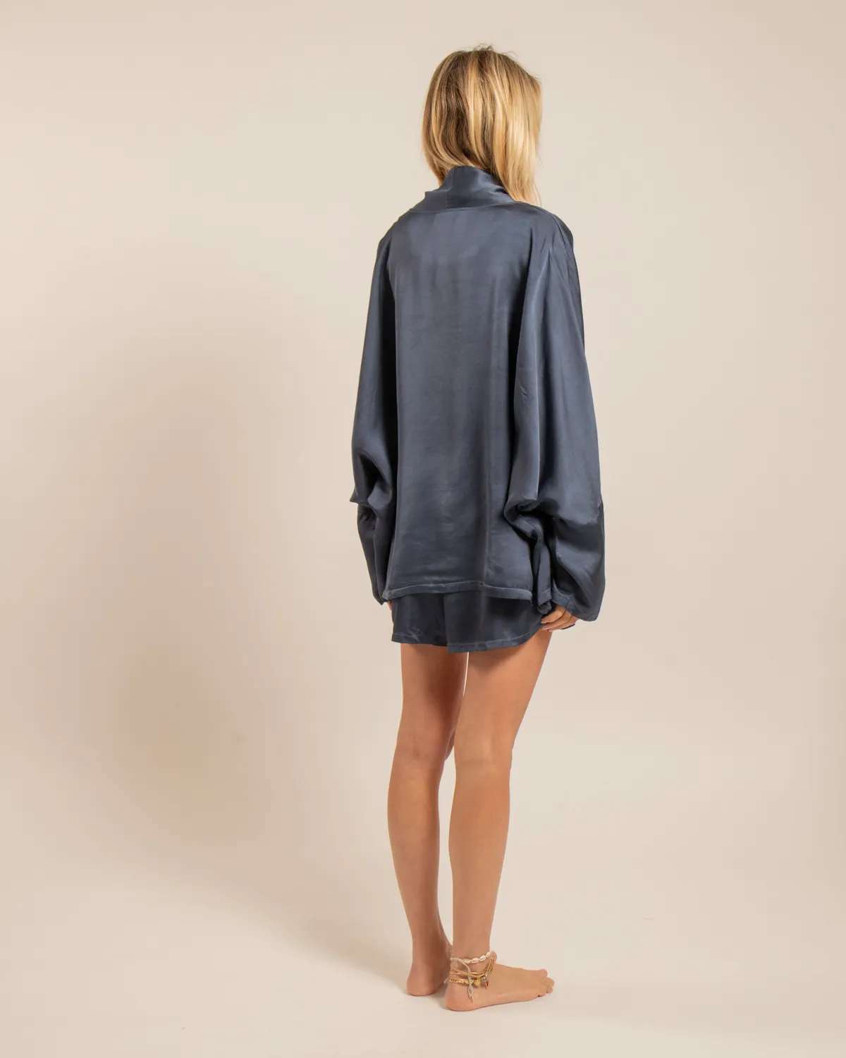 AOKYANOS Chicago Nuit Light veste kimono satinée nuit taille unique