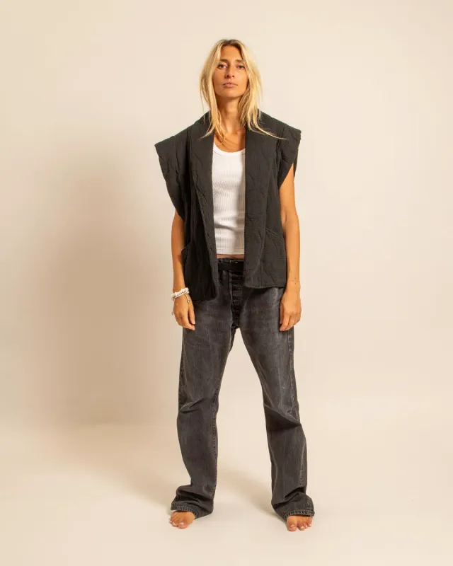 AOKYANOS Brooklyn gilet noir coton taille unique
