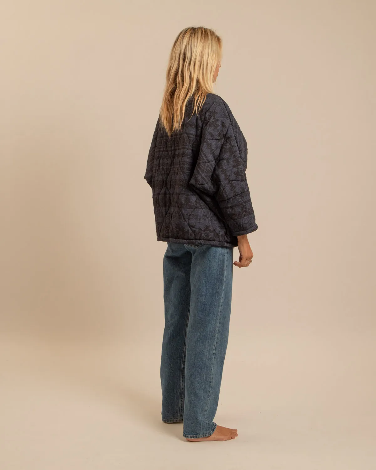 AOKYANOS Chicago veste navy imprimé viscose