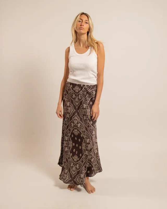 AOKYANOS Hamilton jupe longue Bandana Chocolat