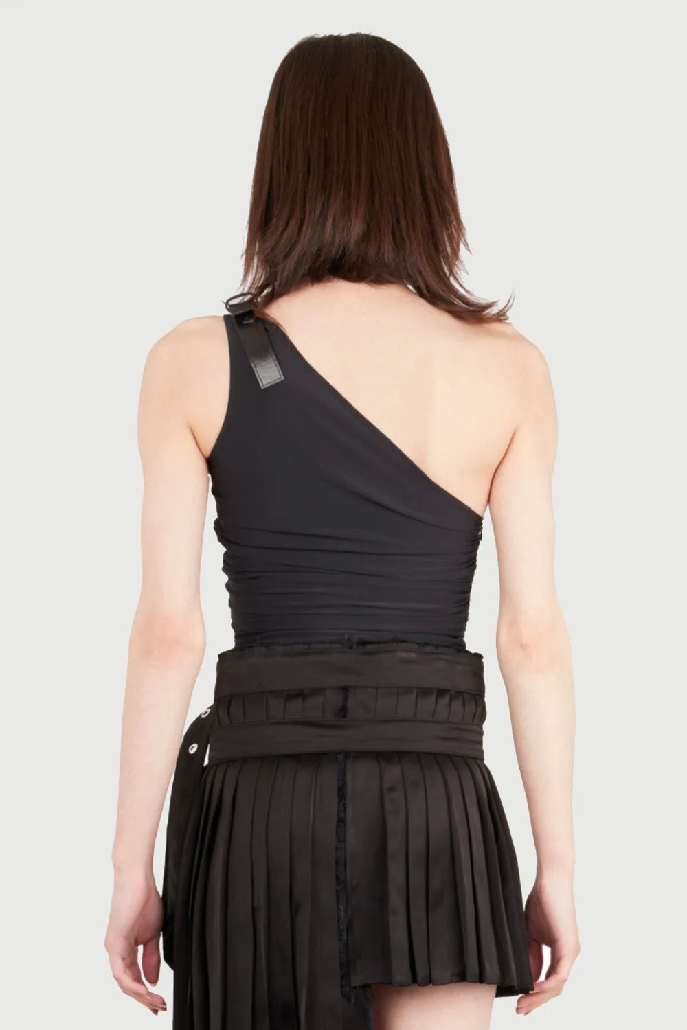 Jeanne Friot Black Pleats top noir plissé XS