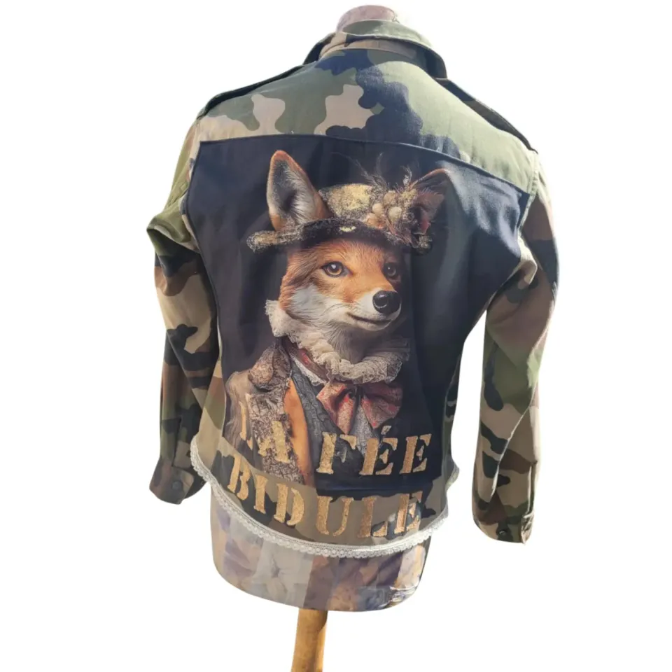 La Fée Bidule Fox veste militaire renard doré