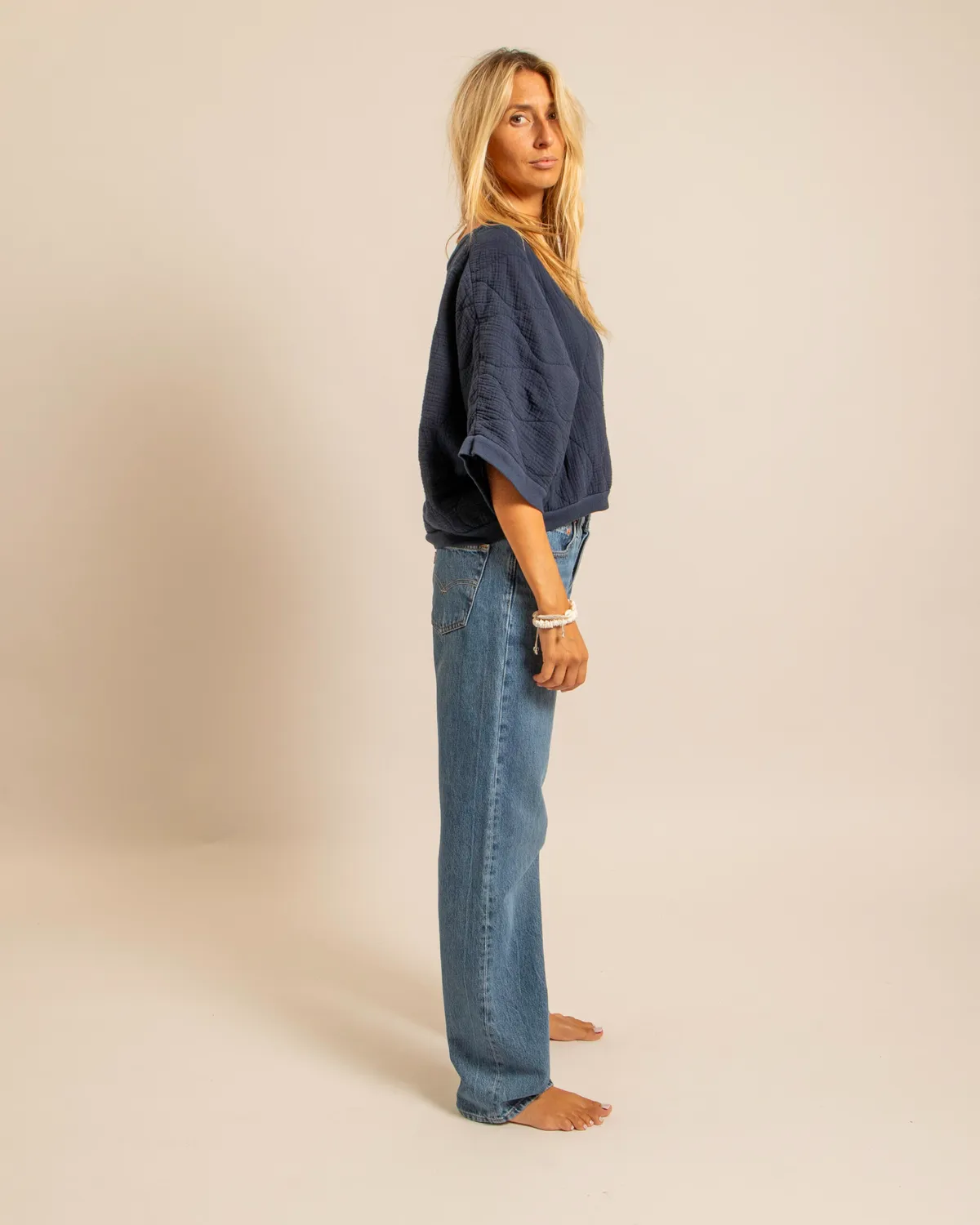 AOKYANOS Seattle sweat manches 3/4 Nuit coton