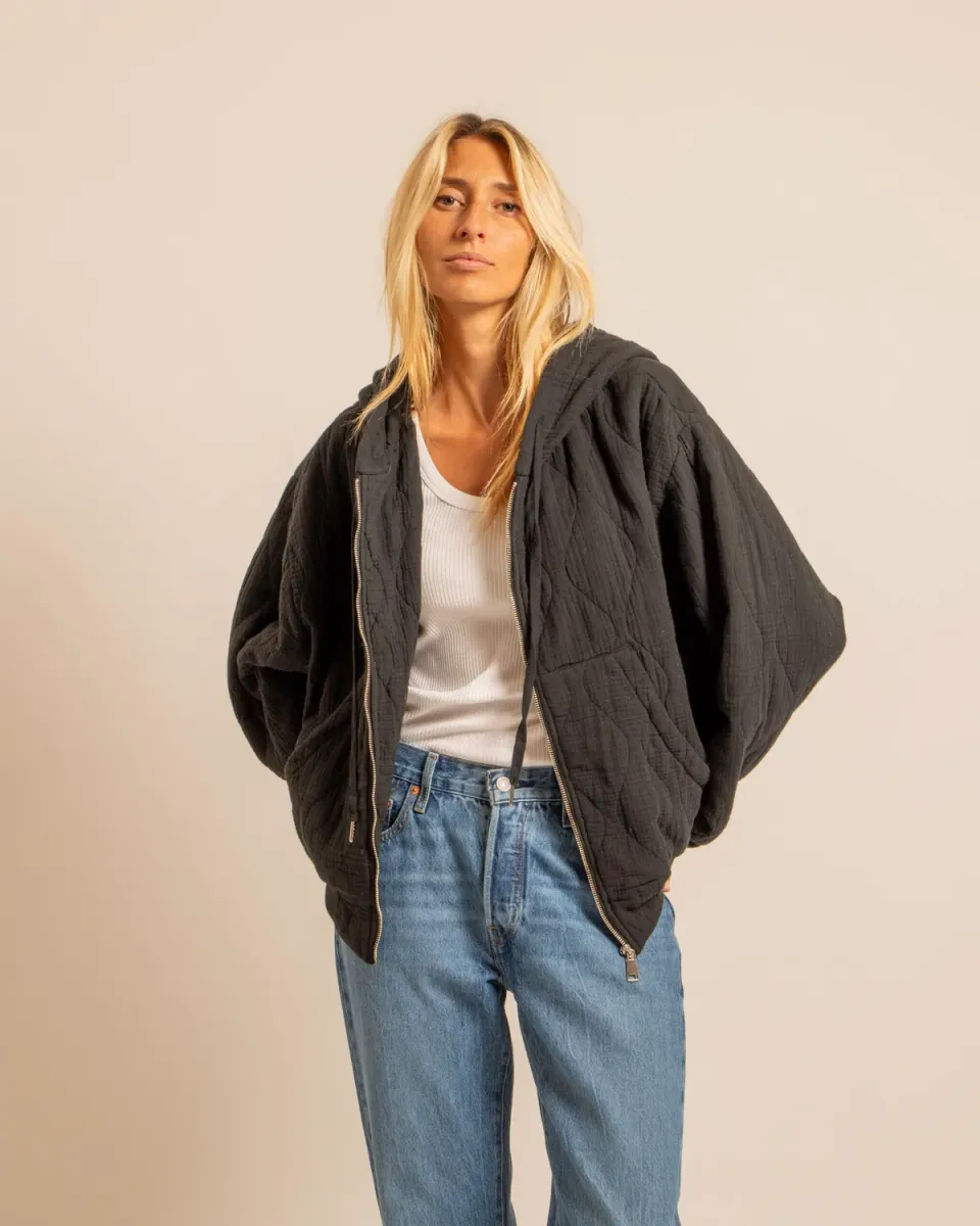 AOKYANOS Washington Noir veste à capuche coton taille unique